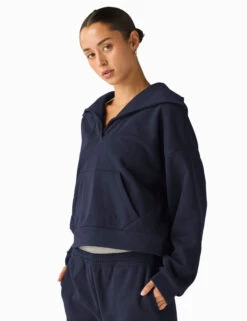 Beyond Yoga Street Smart Cotton Rich Collared Sweatshirt