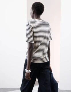 Striped Jersey T-Shirt -Marks And Spencer Shop Striped Jersey T Shirt 4