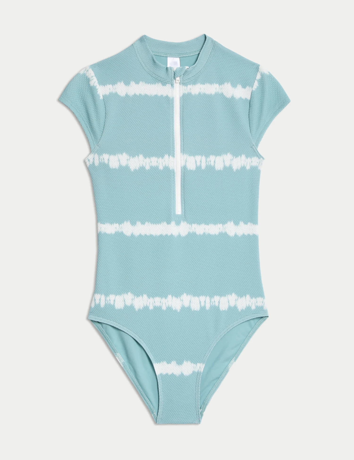 Striped Tie Dye Zip Swimsuit (6-16 Yrs) 1 Striped Tie Dye Zip Swimsuit (6-16 Yrs)