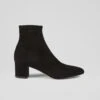Suede Block Heel Ankle Boots -Marks And Spencer Shop Suede Block Heel Ankle Boots