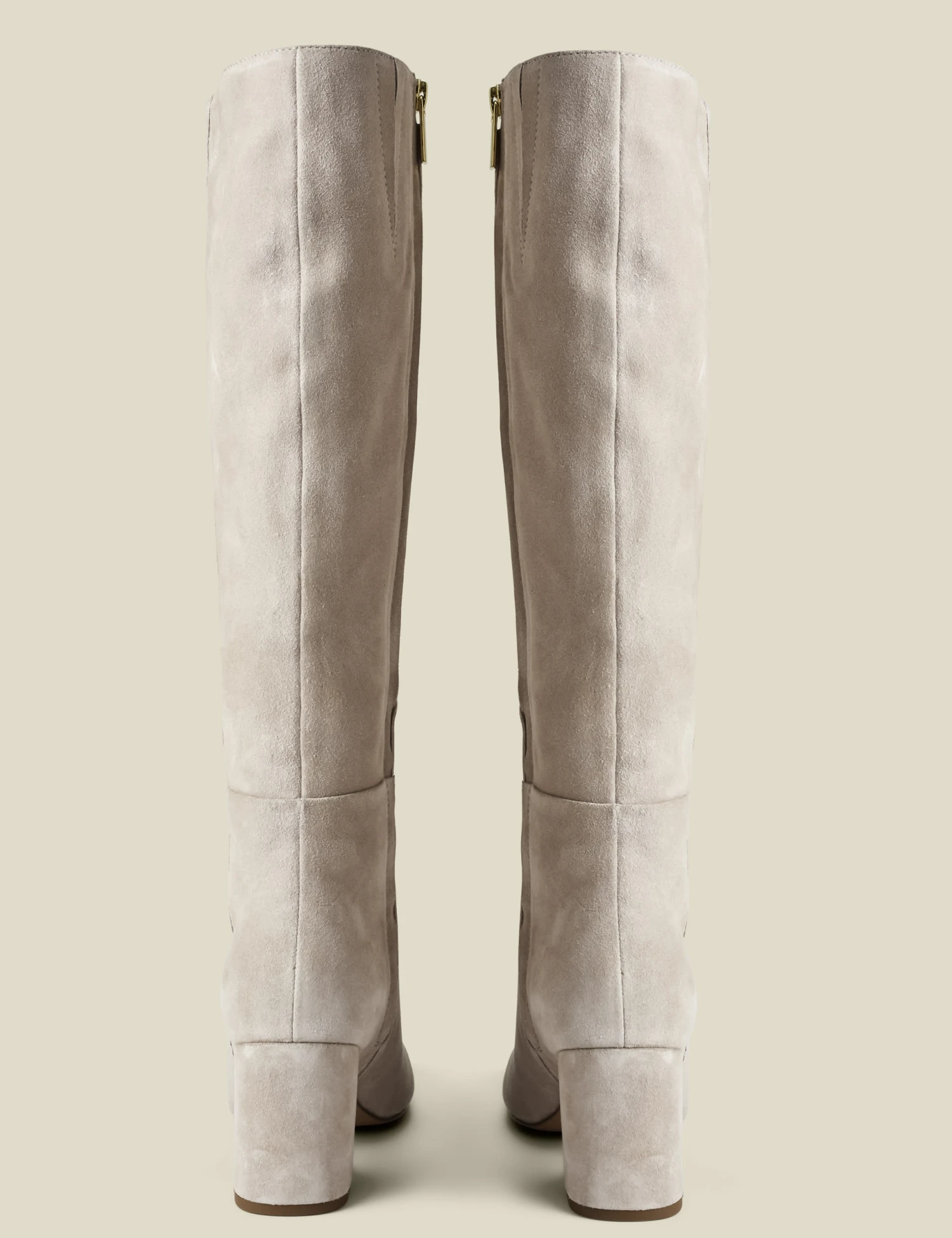 Suede Block Heel Round Toe Knee High Boots 4 Suede Block Heel Round Toe Knee High Boots - Image 4