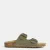 Suede Buckle Footbed Mules -Marks And Spencer Shop Suede Buckle Footbed Mules
