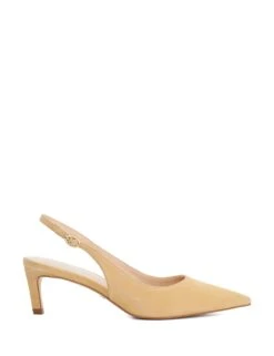 Dune London Suede Kitten Heel Slingback Shoes