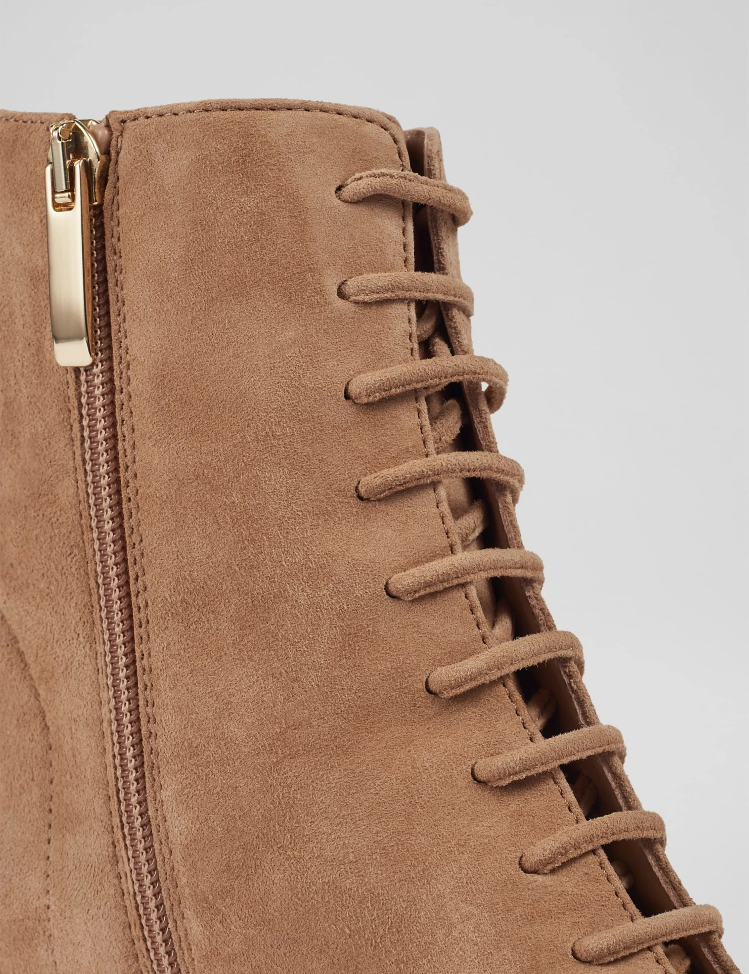 Suede Lace Up Block Heel Square Toe Ankle Boots 3 Suede Lace Up Block Heel Square Toe Ankle Boots - Image 3