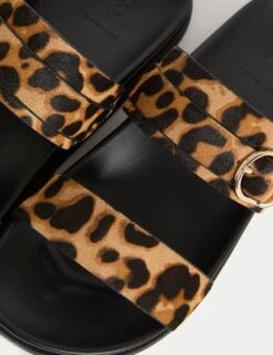 Suede Leopard Print Sandals -Marks And Spencer Shop Suede Leopard Print Sandals 2