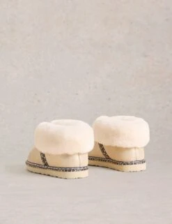 WHITE STUFF Suede Shearling Slipper Boots -Marks And Spencer Shop Suede Shearling Slipper Boots 2
