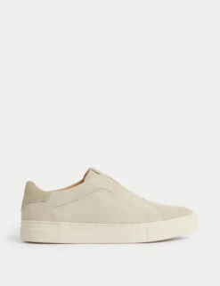 Suede Slip On Suede Trainers With Freshfeet™