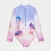Sunset Print Long Sleeve Swimsuit (6-16 Yrs) -Marks And Spencer Shop Sunset Print Long Sleeve Swimsuit 6 16 Yrs