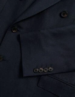 Jaeger Tailored Fit Silk & Linen Blend Double Breasted Suit Jacket -Marks And Spencer Shop Tailored Fit Silk Linen Blend Double Breasted Suit Jacket 2