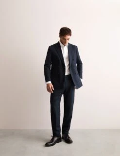 Jaeger Tailored Fit Silk & Linen Blend Double Breasted Suit Jacket -Marks And Spencer Shop Tailored Fit Silk Linen Blend Double Breasted Suit Jacket 6