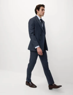 Tailored Fit Wool Rich Tweed Double Breasted Suit Jacket -Marks And Spencer Shop Tailored Fit Wool Rich Tweed Double Breasted Suit Jacket 3