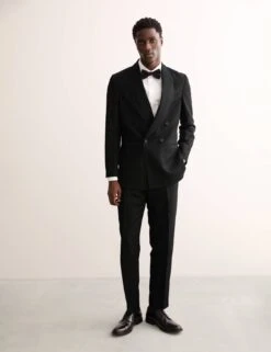 Jaeger Tailored Linen Wool Blend Jacket With Silk -Marks And Spencer Shop Tailored Linen Wool Blend Jacket with Silk 4