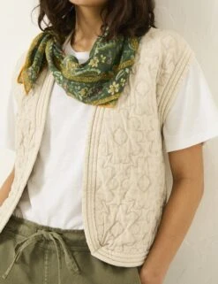 Textured Floral Waistcoat -Marks And Spencer Shop Textured Floral Waistcoat 4