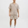 Jack & Jones Waffle Textured Shirt And Shorts Set -Marks And Spencer Shop Waffle Textured Shirt And Shorts Set