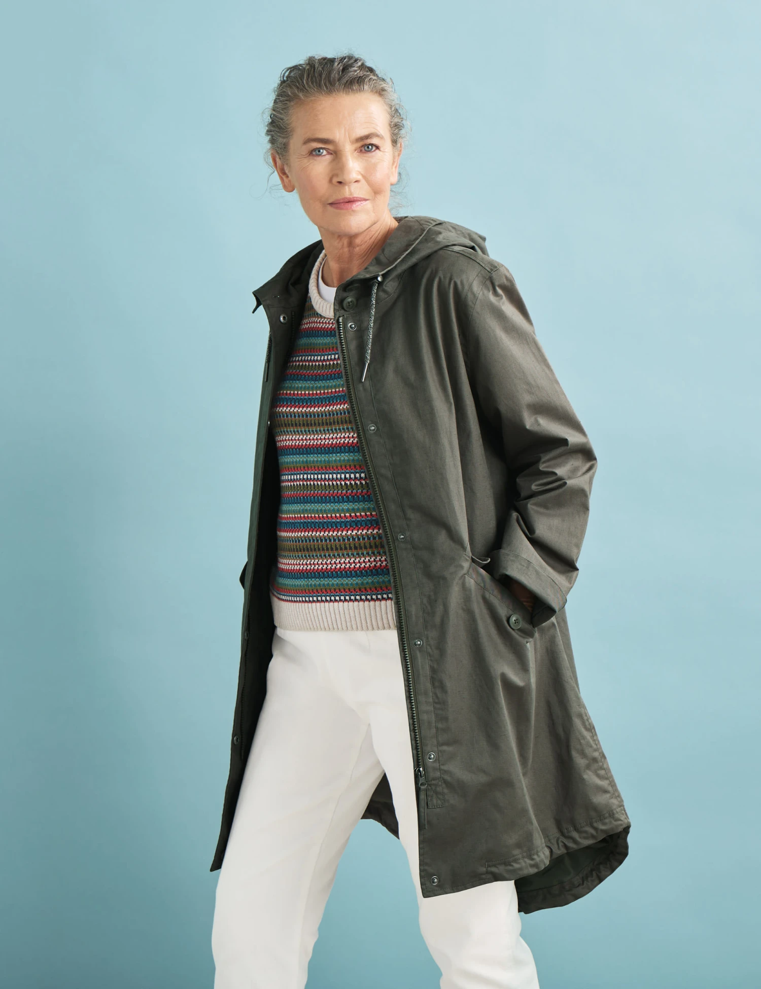 Waterproof Linen Rich Longline Raincoat 6 Waterproof Linen Rich Longline Raincoat - Image 6