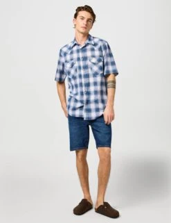 Wrangler Western Cotton Rich Check Shirt -Marks And Spencer Shop Western Cotton Rich Check Shirt 2