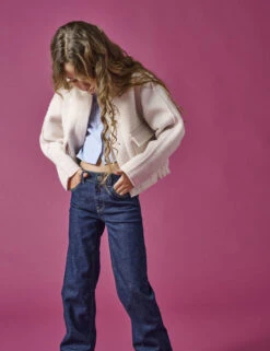 Wide Leg Fold-Up Jeans (8-14 Yrs)