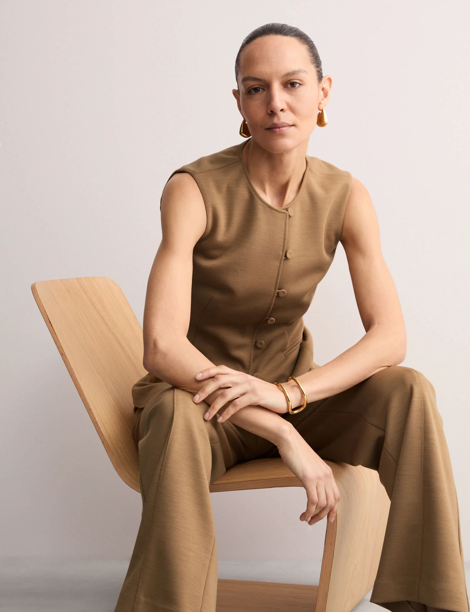 Jaeger Wool Blend Wide Leg Trousers 6 Jaeger Wool Blend Wide Leg Trousers - Image 6