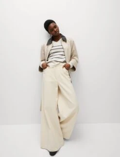 Air-Yarn Striped V-Neck Jumper -Marks And Spencer Shop air yarn striped v neck jumper 11