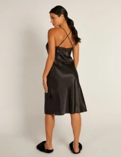 Amelia Satin Lace Trim Midi Chemise -Marks And Spencer Shop amelia satin lace trim midi chemise 5