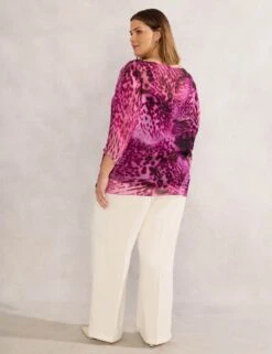 Animal Print Slash Neck Blouse -Marks And Spencer Shop animal print slash neck blouse 6