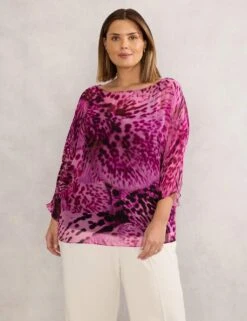 Animal Print Slash Neck Blouse -Marks And Spencer Shop animal print slash neck blouse 7