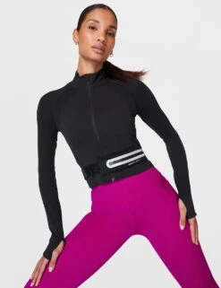 Sweaty Betty Athlete Seamless Zip Up Cropped Jacket -Marks And Spencer Shop athlete seamless zip up cropped jacket 10