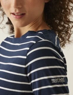 Regatta Bayletta Cotton Blend Striped T-Shirt -Marks And Spencer Shop bayletta cotton blend striped t shirt 16