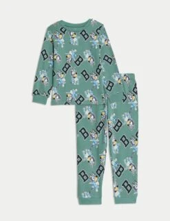 Pure Cotton Bluey™ Pyjamas (1-7 Yrs) -Marks And Spencer Shop bluey pyjamas 1 7 yrs 1 11