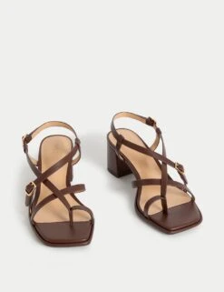 Buckle Block Heel Sandals -Marks And Spencer Shop buckle block heel sandals 4