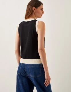 MONSOON Button Front Sleeveless Cardigan -Marks And Spencer Shop button front sleeveless cardigan 4