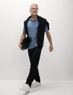 Relaxed Fit Pure Cotton Garment Dyed Polo Shirt -Marks And Spencer Shop cotton blend garment dyed polo shirt 1