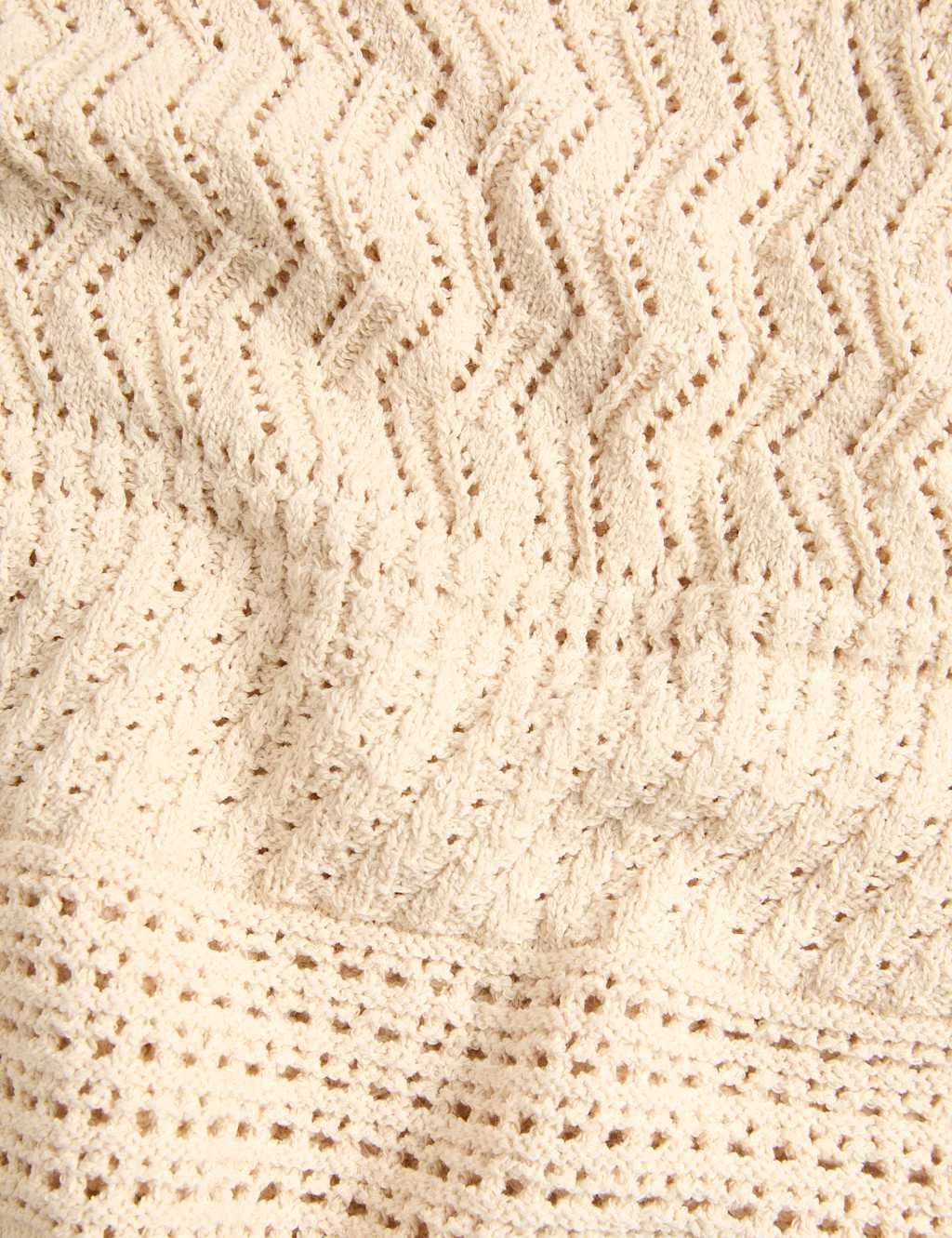 Cotton Blend Pointelle Scallop Edge Knitted Vest 17 Cotton Blend Pointelle Scallop Edge Knitted Vest - Image 17