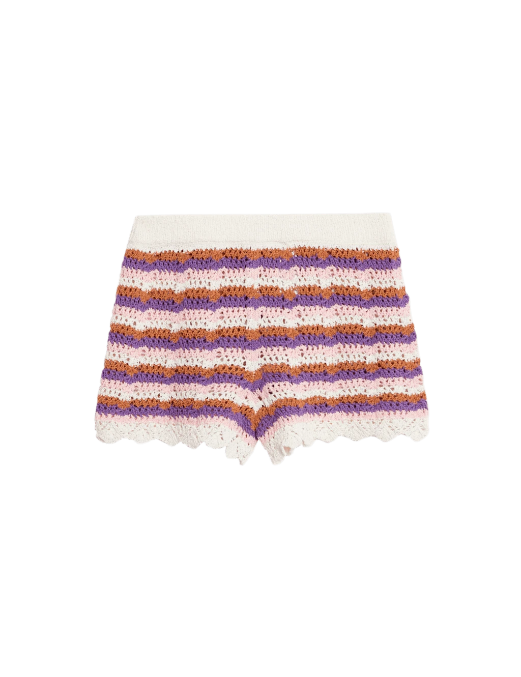 Cotton Blend Knitted Striped Shorts (6-16 Yrs) 8 Cotton Blend Knitted Striped Shorts (6-16 Yrs) - Image 8