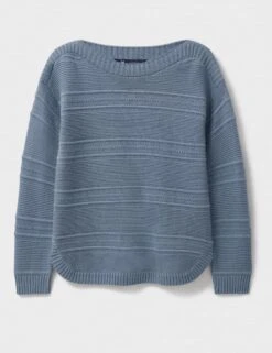 Cotton Blend Textured Slash Neck Jumper -Marks And Spencer Shop cotton blend textured slash neck jumper 13