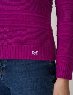 Cotton Blend Textured V-Neck Jumper -Marks And Spencer Shop cotton blend textured v neck jumper 10