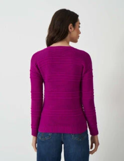 Cotton Blend Textured V-Neck Jumper -Marks And Spencer Shop cotton blend textured v neck jumper 12