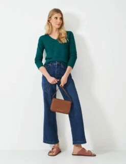 Cotton Blend Textured V-Neck Jumper -Marks And Spencer Shop cotton blend textured v neck jumper 9