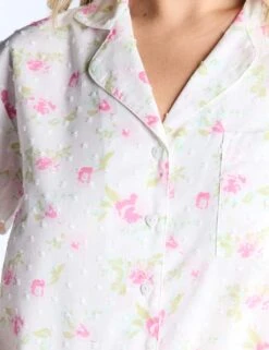 Cotton Ditsy Floral Print Short Pyjama Set -Marks And Spencer Shop cotton ditsy floral print short pyjama set 5
