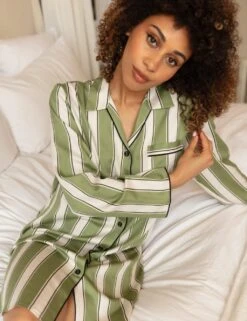 Cyberjammies Cotton Modal Striped Nightshirt -Marks And Spencer Shop cotton modal striped nightshirt 4