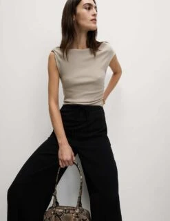 Cotton Rich Asymmetric Neck Vest 28 Cotton Rich Asymmetric Neck Vest -Marks And Spencer Shop cotton rich asymmetric neck vest 9