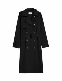 Cotton Rich Belted Longline Trench Coat -Marks And Spencer Shop cotton rich belted longline trench coat