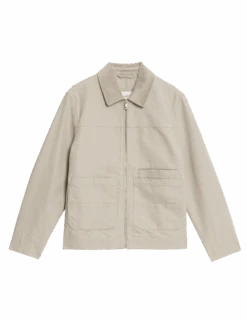 Cotton Rich Canvas Harrington Jacket -Marks And Spencer Shop cotton rich canvas harrington jacket