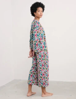 Cotton Rich Floral Cropped Pyjama Set 15 Cotton Rich Floral Cropped Pyjama Set -Marks And Spencer Shop cotton rich floral cropped pyjama set 7