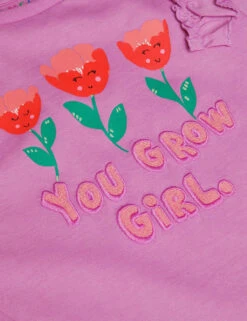 MONSOON Cotton Rich Floral Top & Bottom Outfit (3-13 Yrs) -Marks And Spencer Shop cotton rich floral top and bottom outfit 3 13 yrs 1 1