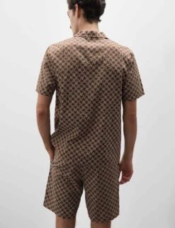 Cotton Rich Geometric Print Pyjama Top -Marks And Spencer Shop cotton rich geometric print pyjama top 12