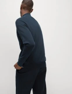Cotton Rich Half Zip Jumper -Marks And Spencer Shop cotton rich half zip jumper 7