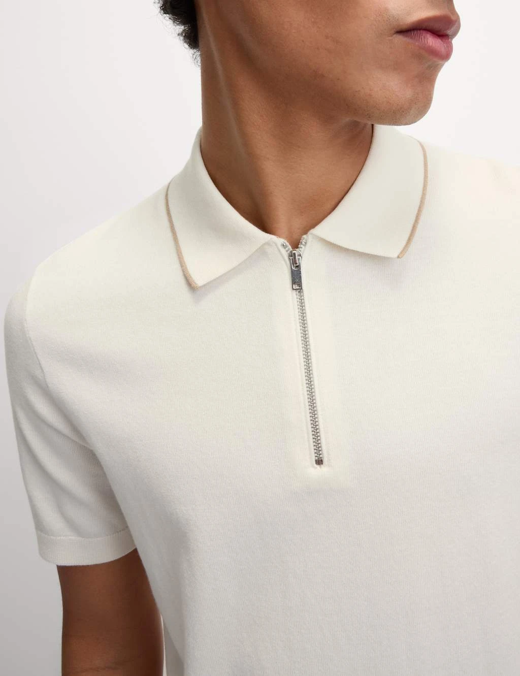 Cotton Rich Half Zip Knitted Polo Shirt 10 Cotton Rich Half Zip Knitted Polo Shirt - Image 10