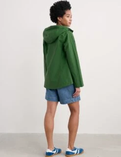 Cotton Rich Hooded Rain Jacket -Marks And Spencer Shop cotton rich hooded rain jacket 18