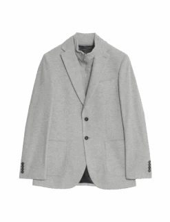 Cotton Rich Knitted Blazer With Gilet -Marks And Spencer Shop cotton rich knitted blazer with gilet